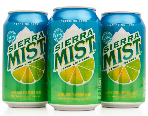 Three PepsiCo's Sierra mist product-cans next to each other