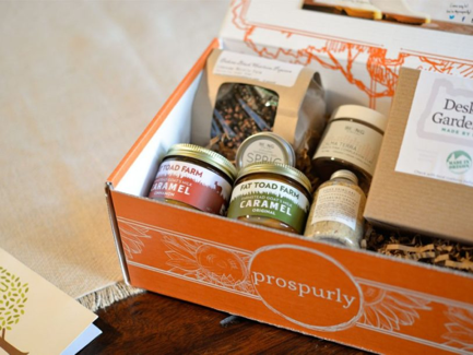 A subscription box of spices and jams from Prospurly