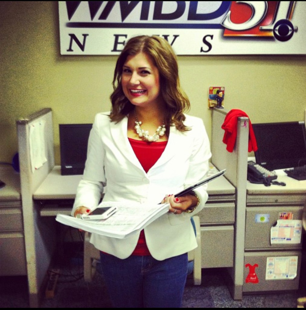 Lexi Sutter during her time inWMBD-TV in Peoria, Illinois, where she worked as a reporter and journalist