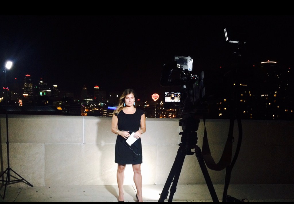 Lexi Sutter during her reporting job at KSHB in Kansas City